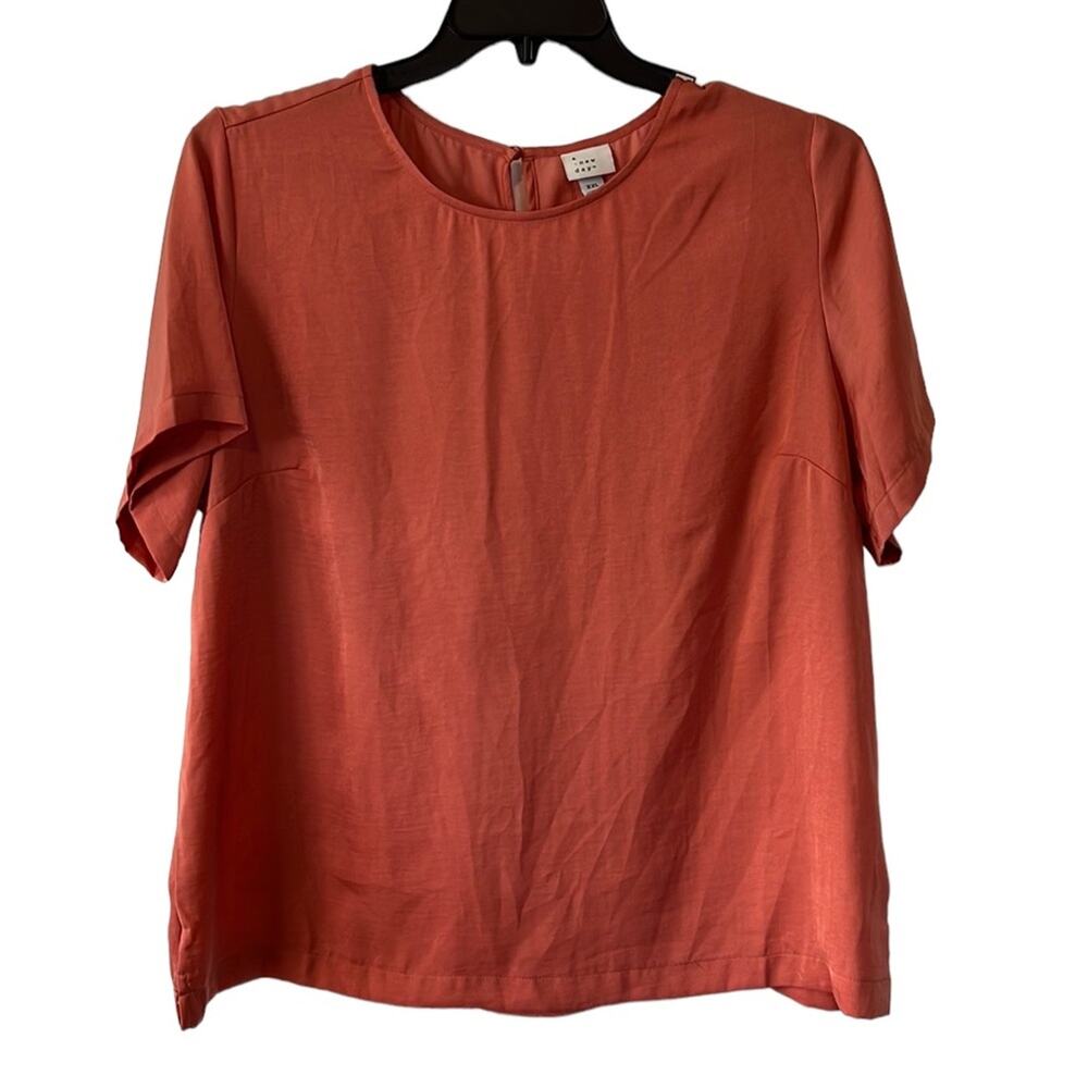 a new day Peachy Lightweight Short Sleeve Polyester Top